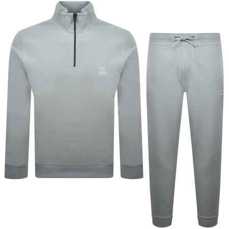 Product image for BOSS Zetrust Quarter Zip Tracksuit Blue