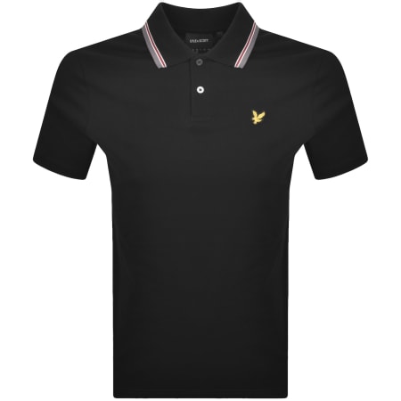 Product image for Lyle And Scott Tipped Track Polo T Shirt Black