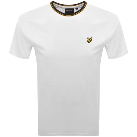 Product image for Lyle And Scott Tipped Track T Shirt White