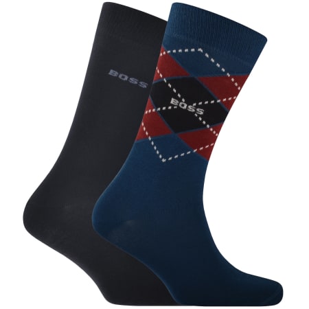 Product image for BOSS 2 Pack Argyle Crew Socks Multi