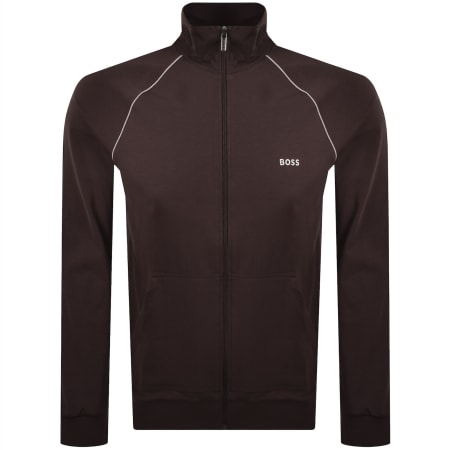Product image for BOSS Full Zip Sweatshirt Jacket Dark Brown