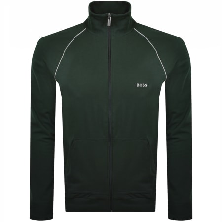 Product image for BOSS Full Zip Sweatshirt Jacket Dark Green