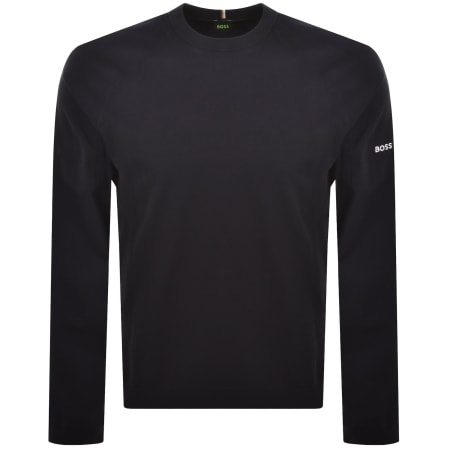 Product image for BOSS GOC Rank Crew Neck Knit Jumper Navy