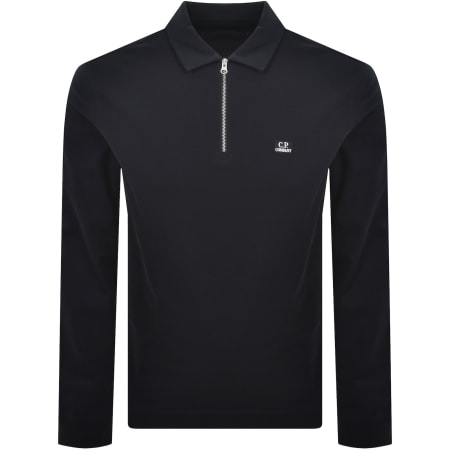 Product image for CP Company Long Sleeve Polo T Shirt Navy