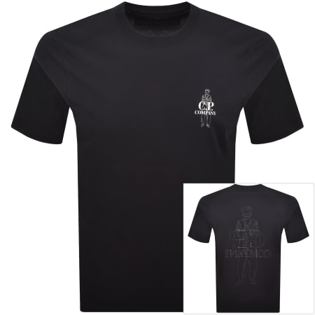 Product image for CP Company Comfort Logo T Shirt Navy