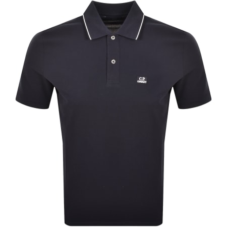 Product image for CP Company Tipped Polo T Shirt Navy