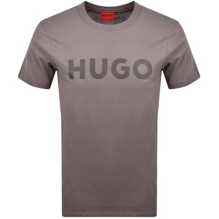 Product image for HUGO Dulivio Crew Neck T Shirt Brown