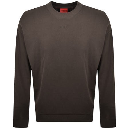 Product image for HUGO Dapocrew Relaxed Fit Sweatshirt Brown