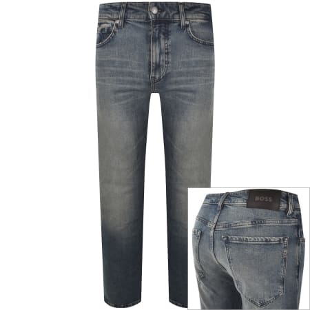 Product image for BOSS Ogden Straight Fit Jeans Medium Blue