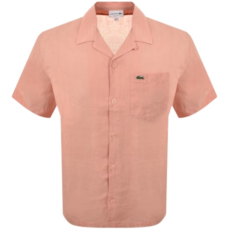 Product image for Lacoste Short Sleeved Chemise Shirt Pink