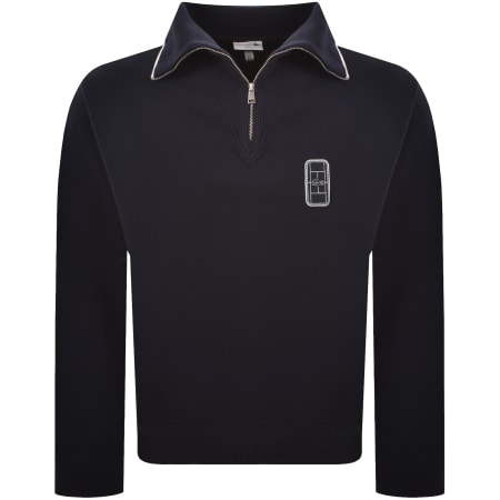 Product image for Lacoste Quarter Zip Sweatshirt Navy