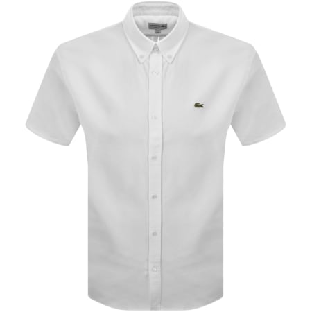 Product image for Lacoste Woven Short Sleeved Shirt White