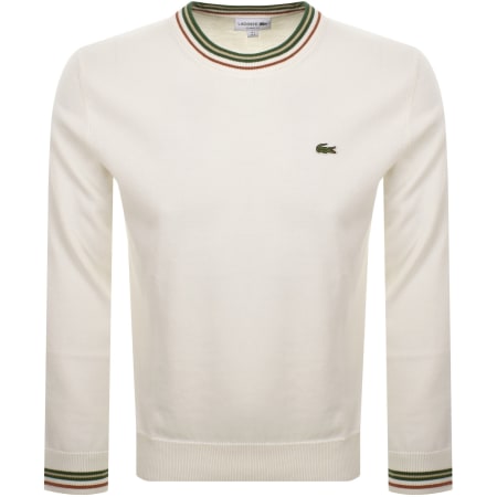 Product image for Lacoste Crew Neck Knit Jumper White