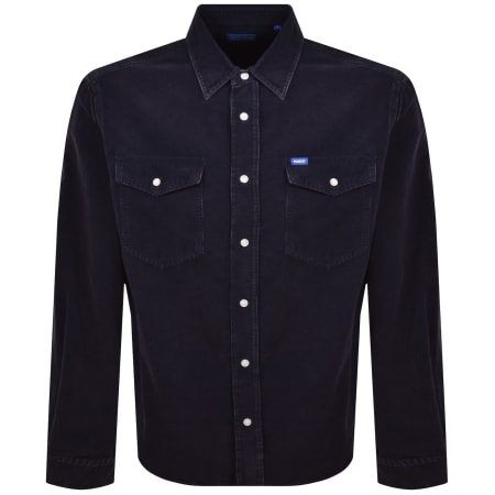 Product image for HUGO Blue Ebino Long Sleeve Shirt Dark Blue