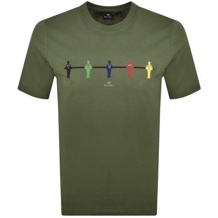 Product image for Paul Smith Table Football T Shirt Green