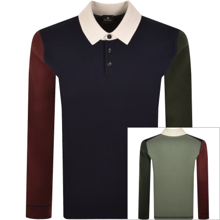 Product image for Paul Smith Knit Polo Dark Blue