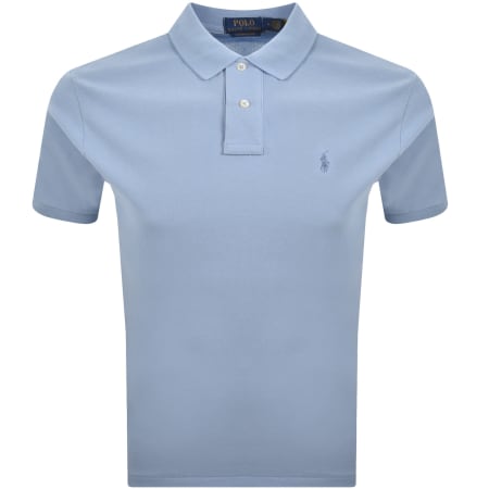 Product image for Ralph Lauren Custom Slim Polo T Shirt Blue
