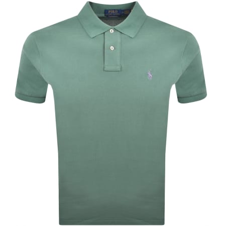 Product image for Ralph Lauren Custom Slim Polo T Shirt Green