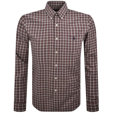 Product image for Ralph Lauren Long Sleeve Check Shirt Red