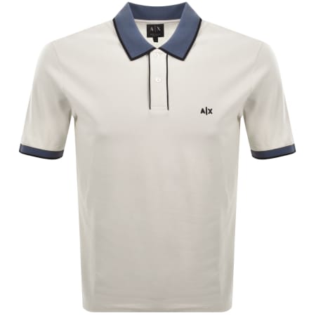 Product image for Armani Exchange Polo T Shirt Cream