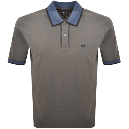 Product image for Armani Exchange Polo T Shirt Falcon Grey