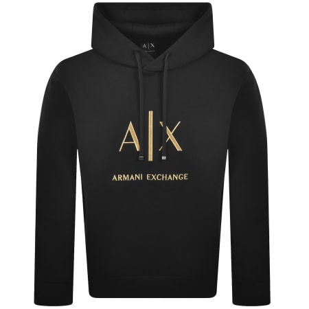Product image for Armani Exchange Logo Hoodie Black