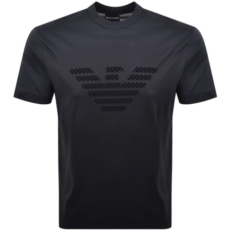 Product image for Emporio Armani Flocked T Shirt Navy