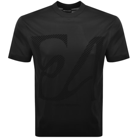 Product image for Emporio Armani Flocked T Shirt Black