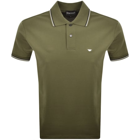 Product image for Emporio Armani Short Sleeved Polo T Shirt Green