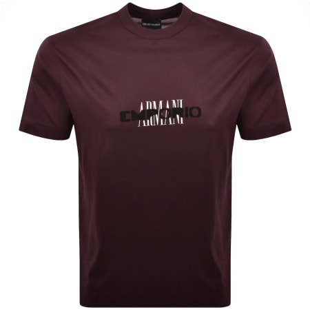 Product image for Emporio Armani Logo T Shirt Brown