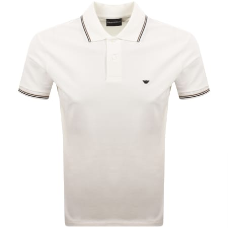 Product image for Emporio Armani Short Sleeved Polo T Shirt White