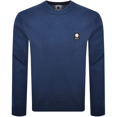 Product image for Pretty Green Merino Blend Knit Jumper Blue