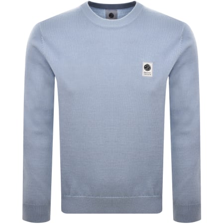 Product image for Pretty Green Merino Blend Knit Jumper Blue