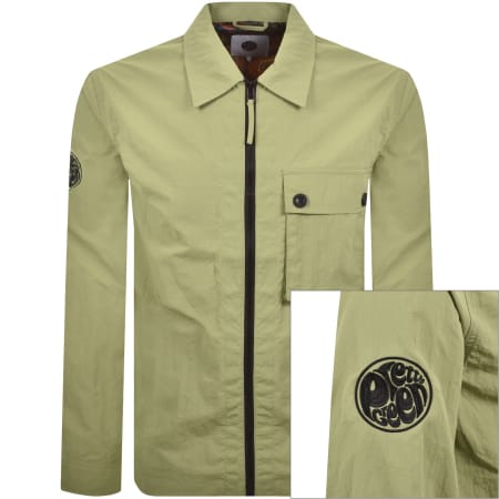 Product image for Pretty Green Heaton Zip Overshirt Green