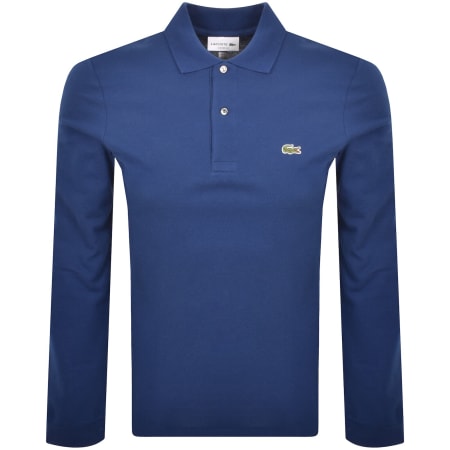 Product image for Lacoste Long Sleeved Polo T Shirt Blue