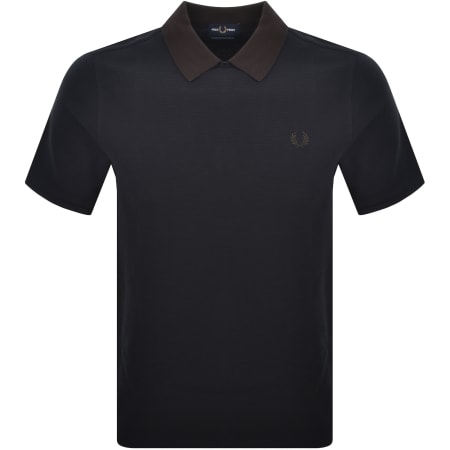 Product image for Fred Perry Jacquard Pulllover Polo Navy