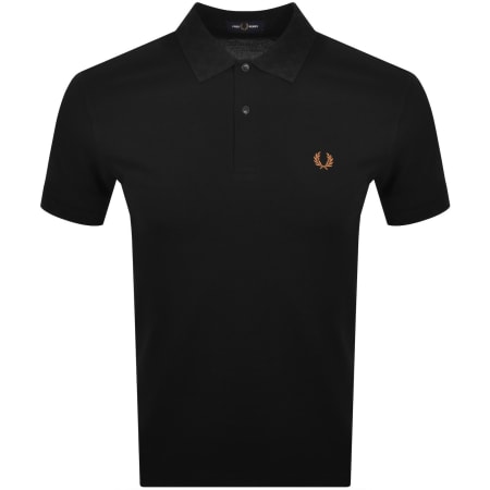 Product image for Fred Perry Jacquard Trim Polo Black