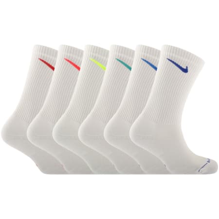 Product image for Nike 6 Pack Elevated Crew Socks White