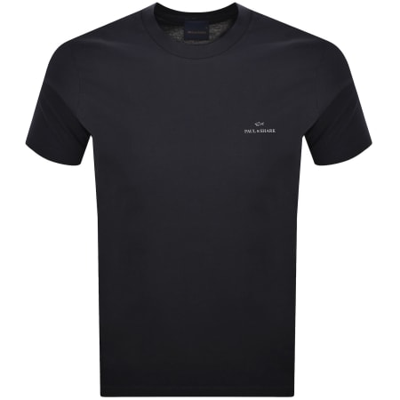 Product image for Paul And Shark Printed Logo T Shirt Navy