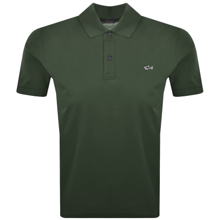 Product image for Paul And Shark Logo Polo T Shirt Green