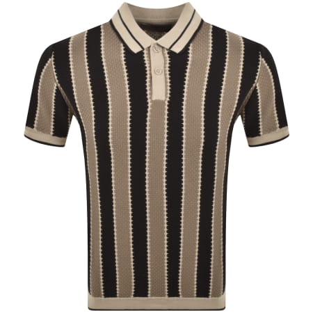 Product image for Luke 1977 Castletown Knitted Polo Black