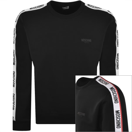 Product image for Moschino Active Logo Tape Sweatshirt Black