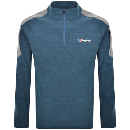 Product image for Berghaus Farndale Half Zip Tech T Shirt Blue