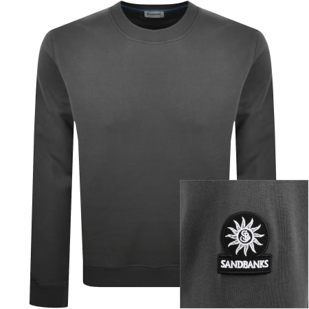 Product image for Sandbanks Badge Logo Sweatshirt Grey