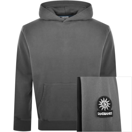 Product image for Sandbanks Badge Logo Hoodie Grey
