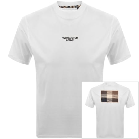 Product image for Aquascutum Back Graphic T Shirt White