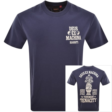 Product image for Deus Ex Machina Biarritz Ceramic T Shirt Blue