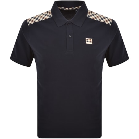 Product image for Aquascutum Tech Jersey Polo T Shirt Navy