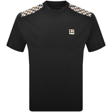 Product image for Aquascutum Shoulder T Shirt Black