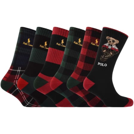 Product image for Ralph Lauren 6 Pack Crew Socks Multi
